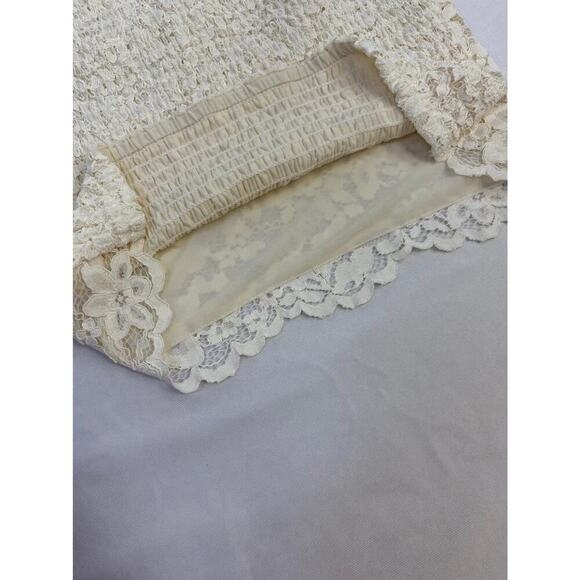 Vintage Express Y2K 90’s Babydoll Lace Sleeveless Tank Top Ivory Size XS - Picture 13 of 16